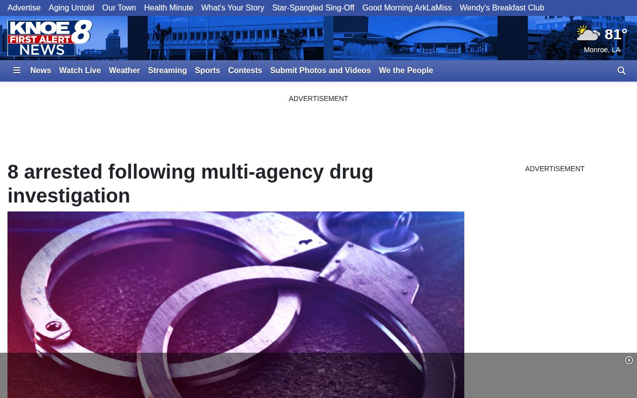 KNOE Clayton area multi-agency Concordia Parish arrest report